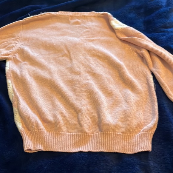 Ladies sparkly sweater sz M pink & white - Picture 6 of 7